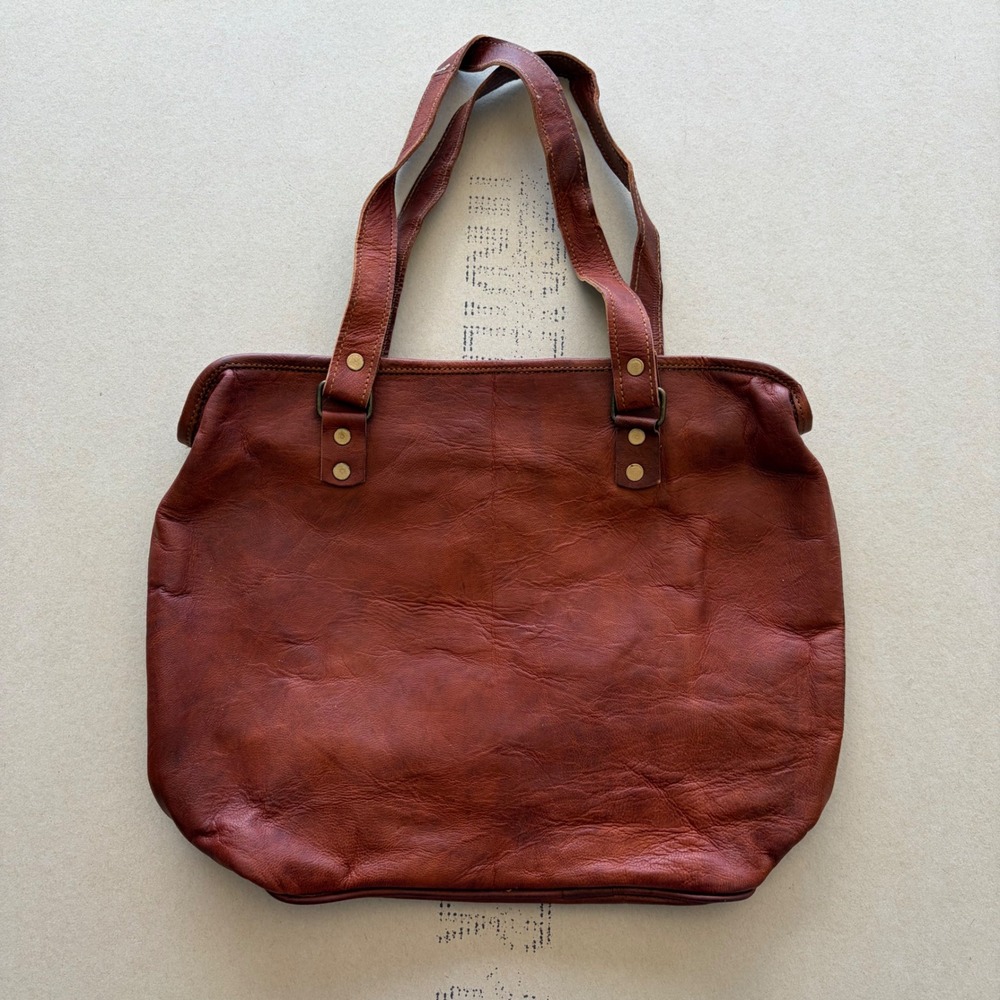 Vintage Unbranded Leather Tote Bag